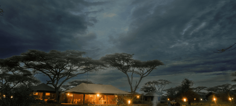 night time at camp
